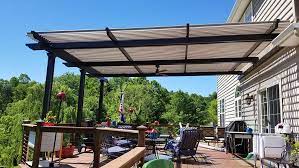 Pergola permanent awning for deck. Pergola Awning Is Best For Sun Wind Rain Milanese Remodeling