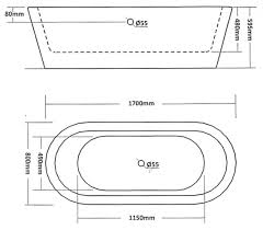 The tolerance for measurement is ±0.5. Small Oval Bathtub Dimensions Novocom Top