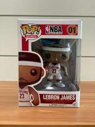 Funko Pop 01 Nba Lebron James White Jersey Cavs Htf Grail Funko Funko Pop Vinyl Figures