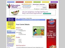 Four Corners Debate Lesson Plan Lesson Planet How To Plan Lesson Planet Kindergarten Lesson Plans