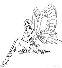 Coloring Fairy Page Thinking Fairy Malvorlagen Blumen Barbie Malvorlagen Feen Zeichnungen