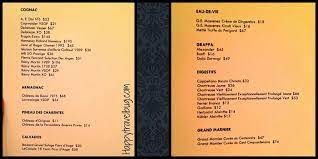 After Dinner Drink Menu At Tru Restaurant In Chicago After Dinner Drinks Menu Restaurant Drink Menu