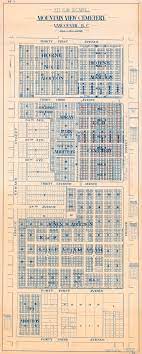 Mountain view cemetery is 110 years old and is the final resting place of over 20,000 of the area's residents with plots dating to the 1800s. Key Plan Showing Mountain View Cemetery Vancouver B C City Of Vancouver Archives