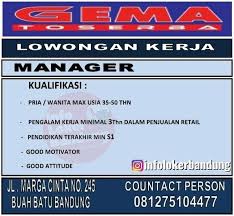 Lowongan kerja usia 50 tahun, usia 50 tahun jobs. Lowongan Kerja Gema Toserba Bandung Februari 2020 Info Loker Bandung 2021