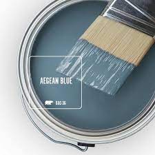 Behr Premium Plus 1 Gal Bxc 36 Aegean Blue Semi Gloss Enamel Low Odor Interior Paint Primer 340001 The Home Depot Behr Marquee Paint Interior Paint Blue Paint Colors