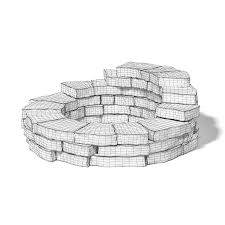 Round Stone Wall 3d Model Stone Wall Model Stone Wall Stone 3d Model