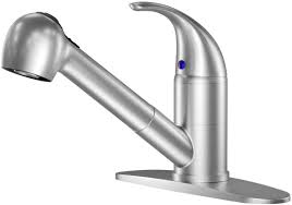 The spray head works in two modes which include a spray system and a stream flow. Lepo Stainless Steel Single Handle Pull Out Kitchen Sink Faucets Low Arc Brushed Nickel Rv Kitchen Faucets With Pull Down Sprayer B