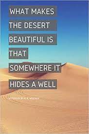 What Makes The Desert Beautiful Is That Somewhere It Hides A Well Inspirational Notebook Journal Diary 110 Pages Blank 6 X 9 Wiseman R K 9798618023290 Amazon Com Books
