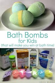 Bath bombs, a form of bath fizzies, provide a luxurious and a little fun addition to a nice soak in the tub. Bath Bombs For Kids That Will Make You Win At Bath Time Busy Bliss Kids Bath Bombs Bath Bomb Recipes Homemade Bath Products