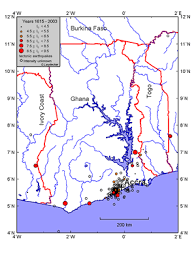 View earthquake maps or request assistance. Bgr Seismic Hazard Assessment Earthquake Catalogue Of Ghana