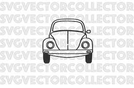 Volkswagen Beetle Vw Bug Front Svg Dxf Eps Png Clip Art Etsy Volkswagen Beetle Vw Bug Beetle