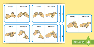 Check spelling or type a new query. I Have Who Has Auslan Alphabet Signs Card Game