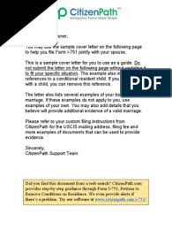 My wife and her son entered the u.s. I 751 Sample Cover Letter Pdf Government Social Institutions