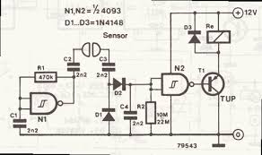 Detailed article and wiring diagrams here: Liquid Detector Water Sensor Circuit