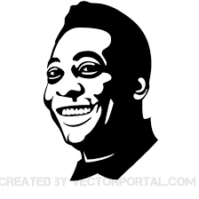 Black And White Celebrity Black And White Vector Portraits Vector Portrait Of Pele Download At Vectorportal Vector Portrait Pele Silhouette Art