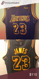 Black And Yellow Lakers Jersey Black La Lakers Lebron Jersey Black And Yellow Lebron James Lakers Jersey It Is Nba Authentic It Has Tags And Has N La Lakers Lebron James Lakers Nba Shirts