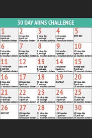 30 Day Arms Challenge Workout Challenge 30 Day Workout Challenge 30 Day Arm