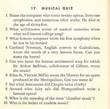 Read on for some hilarious trivia questions that will make your brain and your funny bone work overtime. Musical Assumptions Musical Quiz From 1947