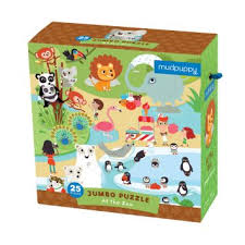 They'd have it completed in less than one minute. Zoo Animal 25 Piece 2 Foot Floor Puzzle For 2 Year Olds