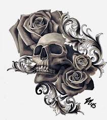 Pin By Eliza On Skulls In 2020 Skull Rose Tattoos Skull Artwork Skull Tattoo Design