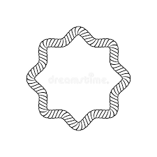 piece arrondie simple de bord la corde tordue illustration au trait noir et blanc courbe ficelle du morceau court co vecteur dessin rond coloriage arceus pokemon ks