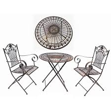 Order) new design wooden folding bunnings rattan furniture peacock wicker chair with high quality. Marquee 3 Piece Rustic Iron Bistro Setting I N 3191289 Bunnings Warehouse Bistro Set Outdoor Chairs Bistro