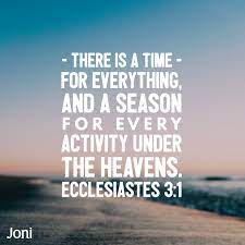 There Is A Time For Everything And A Season For Every Activity Under The Heavens Eccle Inspirational Quotes Season Quotes Christian Quotes Inspirational