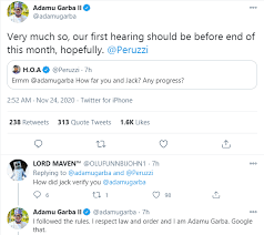 Moreover, adamu garba ii who said the #nottooyoungtorule should be maximized. Former Presidential Candidate Adamu Garba Gives Update On Lawsuit Against Twitter Ceo Jack Dorsey Reutersng Com