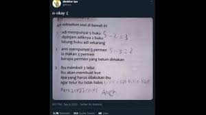 We did not find results for: Viral Bocah Sd Kerjakan Soal Matematika Jawabannya Tak Terduga Suara Kalbar