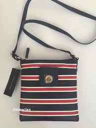 Black And White Striped Purse Nwt Tommy Hilfiger Red White Blue Striped Crossbody Shoulder Messenger Bag Shoulder Messenger Bag Tommy Hilfiger Handbags Bags
