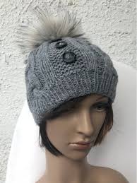 Knitted Hat Cables and Buttons the Crossroads for Women
