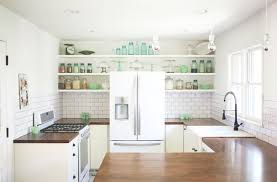 White Kitchen W Ikea Adel White Cabinets Whirlpool White Ice Appliances Butcher Block Countertops Ike Timeless Kitchen Kitchen Trends Kitchen Remodel Small