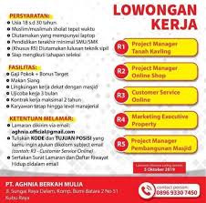 Proses tahapan selection pt mitra insan sejahtera ( dapt. Lowongan Kerja Pt Aghnia Berkah Mulia Pontianak Mediaku Info Referensi Indonesia