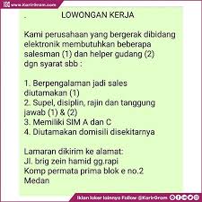 Helper gudang di leuwiliang, jawa barat cari di antara 18.600+ lowongan kerja terbaru pekerjaan penuh waktu, sementara dan paruh waktu. Lowongan Kerja Kami Perusahaan Yang Bergerak Dibidang Elektronik Membutuhkan Beberapa 1 Salesman 2 Helper Gudang Dgn Syarat Sbb 1 Berpengalaman Jadi Sales Diutamakan 1 2 Supel