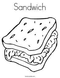 Sandwich Coloring Page Coloring Page Template Printing Printable Food Coloring Pages For Kids Sandwich Food Coloring Pages Dog Coloring Page Coloring Pages