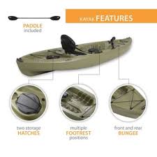 This lifetime tamarack angler 10 ft fishing kayak, paddle included, 90508, also has adjustable footrests to allow the rider to meet his comfort needs. Lifetime Angler Fishing Kayak Sit On Top 52 Lb 90818 At Tractor Supply Co
