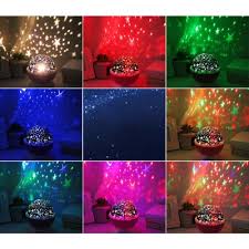 Plastic Switch On Twinkling Stars Night Light Projector In Purple Pink Blue Beautifulhalo Com