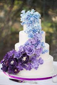 Maybe you would like to learn more about one of these? Ombre Blue And Purple Wedding Cake Purple Wedding Cake Wedding Cakes With Flowers Purple Wedding Cakes