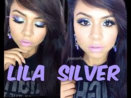 Tutorial de maquillaje en lila y plateado