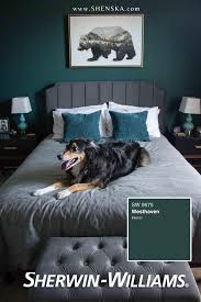 Before painting any room in your home, you'll want to consider the environment you're trying to create. Dark Green Bedroom Aesthetic Green Paint Colors Bedroom Teal Paint Color Sherwin Williams Green Bedroom Colors