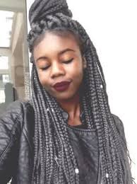Mixed Black And Blue Box Braids Love The Gray But I Would Mix It Up With Black Braids As Well Long Grey Hair Hair Styles Grey Box Braids Braided Hairstyles