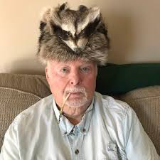 Davy Crockett Raccoon Hat, Fur Hat, Authentic Fur, Leather Lined,