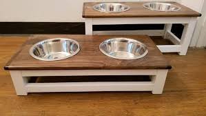 Elevated Dog Feeding Station With Single Or 2 Bowls For Medium Etsy In 2020 Large Dog Bowls Dog Bowls Dog Bowl Stand