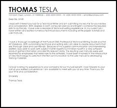 Technical Writer Cover Letter Sample Cover Letter Templates Examples