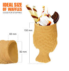 Taiyaki Fish Waffle Maker 110v Aldkitchen 6 Pcs Commercial Use Jam Or Ice Cream Waffle Maker Stainless Steel Taiyak Waffle Machine Waffle Irons Waffles Maker