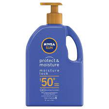 Avoid prolonged sun exposure and never rely on sunscreen alone, nor to extend your family's time in the sun. Buy Nivea Sun Spf 50 Protect Moisture Lotion Pump 1l Free Delivery To Hk Sailfish Online Store Sailfish Hk