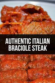 Italian Braciole Recipe With Tender Strips Of Steak Sauce Recipe Braciole Recipe Italian Recipes Authentic Italian Recipes