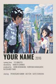 Your Name Poster By Cindy Film Posters Minimalist Retro Poster Anime Films