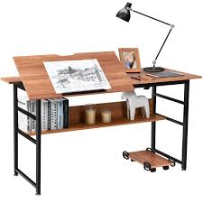 Gymax 55 Computer Desk Writing Desk Drafting Desk Drawing Table W Tiltable Tabletop Walmart Com In 2020 Drawing Table Drawing Desk Architects Desk