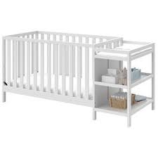 Pacific 4 In 1 Standard Convertible Crib And Changer Color White In 2020 Convertible Crib Cribs Storkcraft